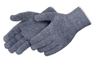 Untagged Regular Weight Gray String Knit Glove - Work Gloves